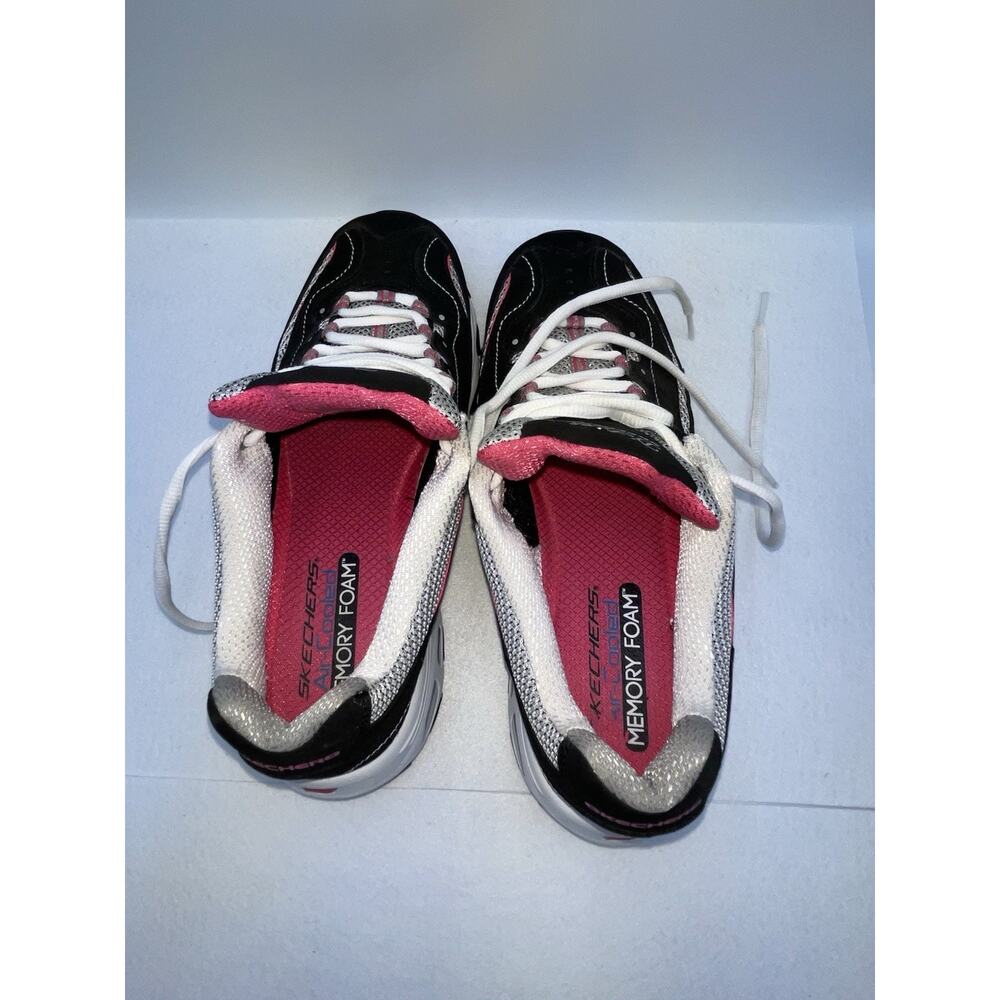 Skechers D’lites Women's Size 9 Memory Black & Pink Suede Sneakers Y2K - Picture 8 of 11